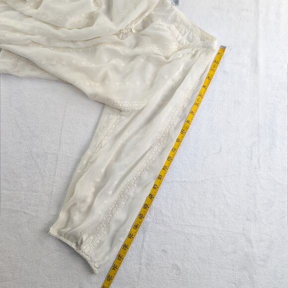 Old Navy Fairy Delicate Romantic Sheer Top Women's XXL Ivory Embroidered - Picture 8 of 8